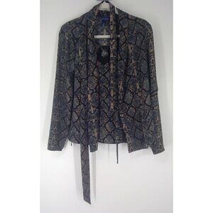 NEW SCOOP NYC Snake Print Wrap‎ Top